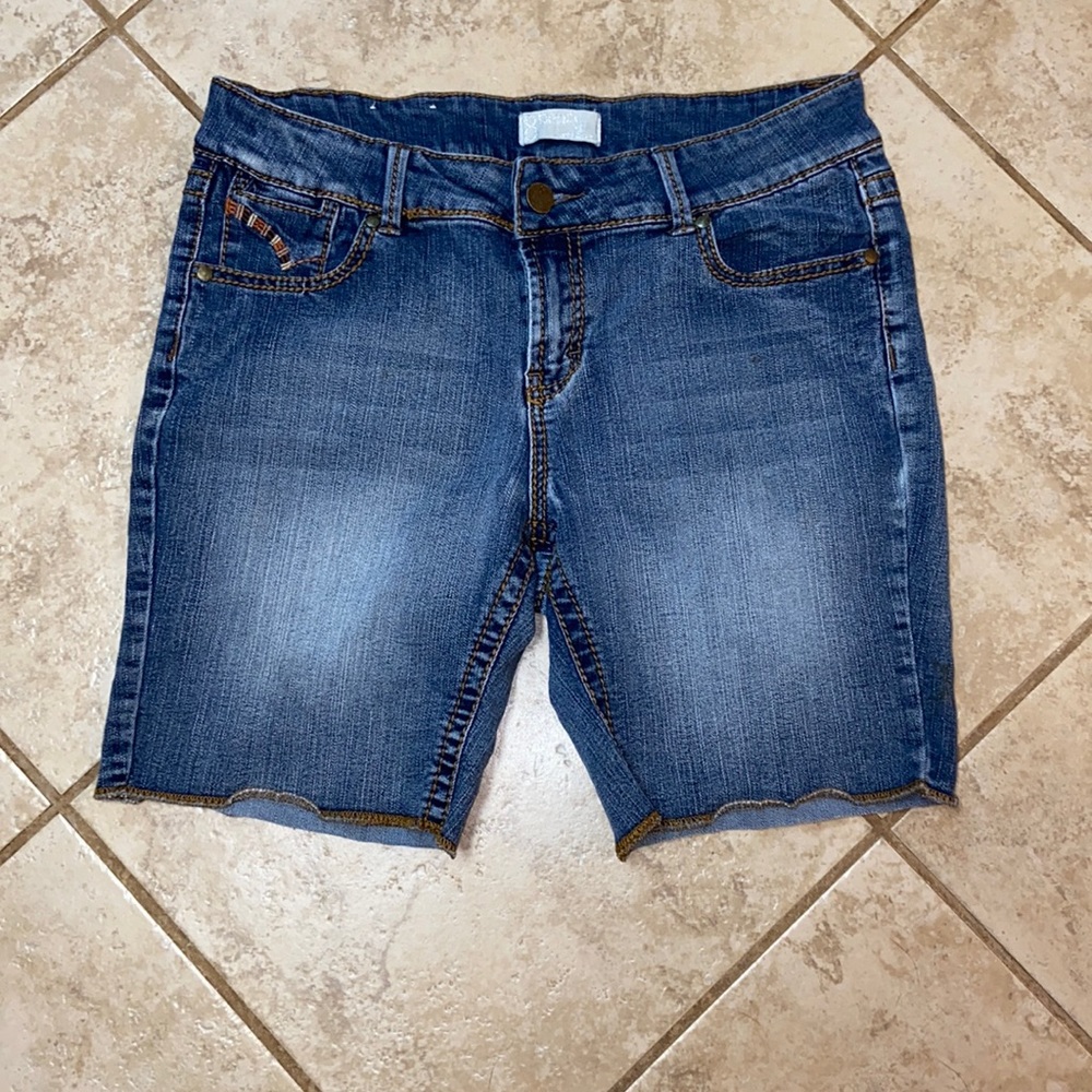 8 Circuits of Consciousness Denim Shorts Y2K